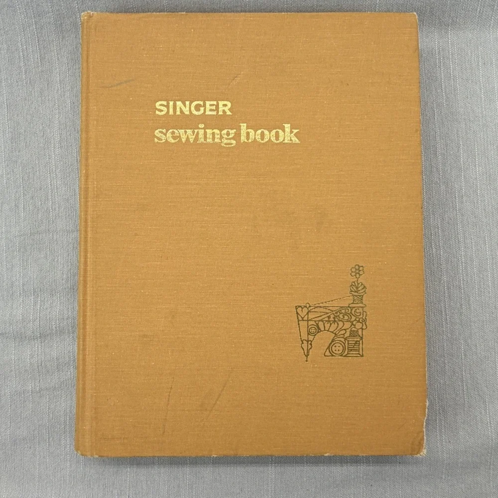 Vintage Singer Sewing Book Hardcover Mustard Yellow Instructional Guide Craft